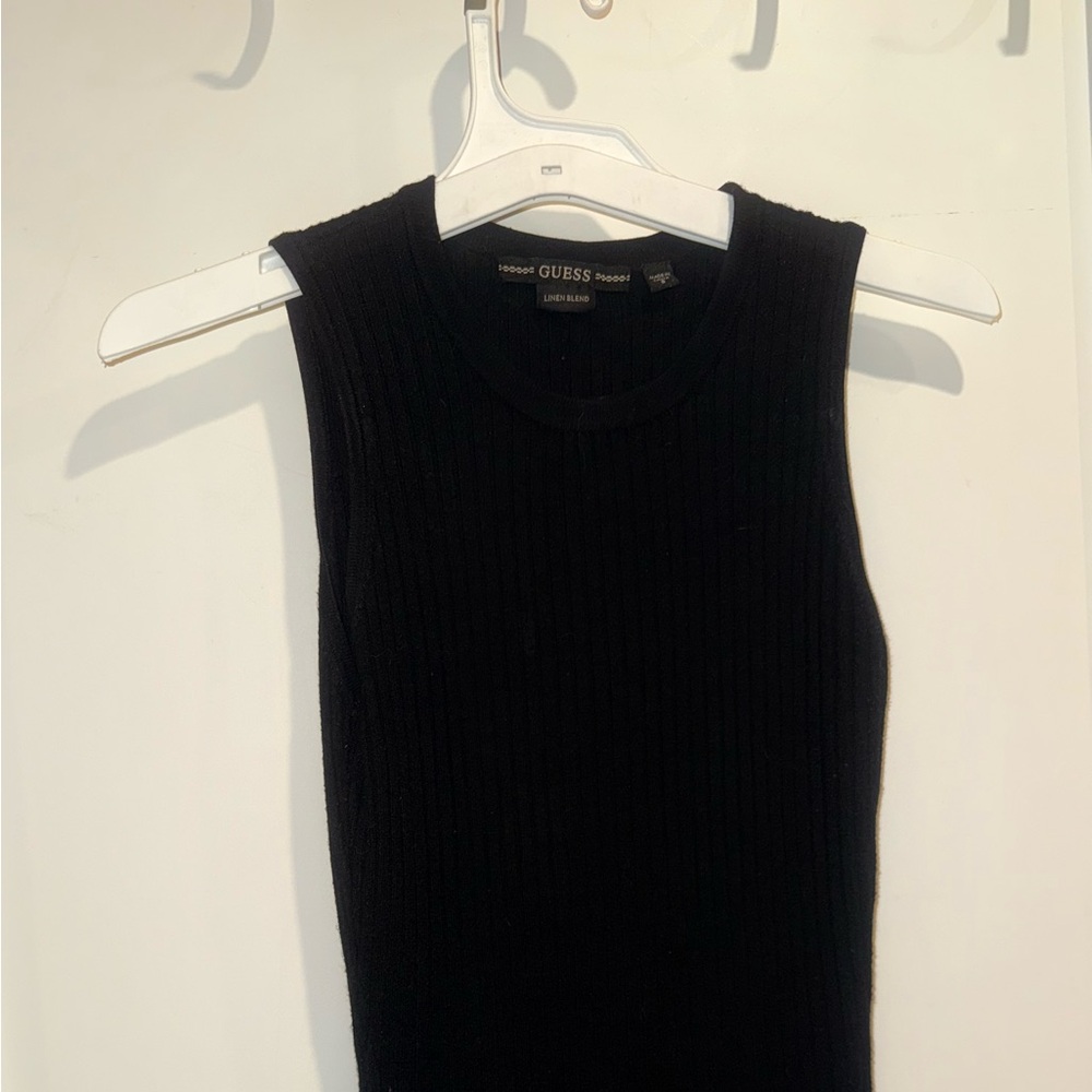 Guess Women’s Small Black Ribbed Knit Dress